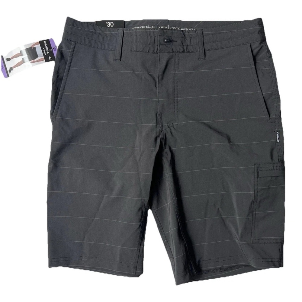 NWT O’Neill Crossover 4 Way Stretch Striped Men’s Shorts 30 Comfort Cargo Casual
